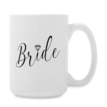 Wedding Bride Diamond - Large Mug 440 ml - white - Right