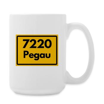 ALTE POSTLEITZAHL 7220 PEGAU HEIMATSTOLZ SACHSEN - Große Tasse 440 ml - Weiß - Rechts