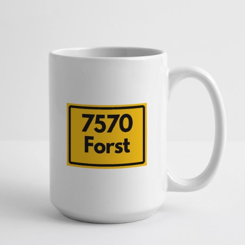 OLD POSTCODE POSTCODE RETRO 7570 FORST Large Mug 440 ml