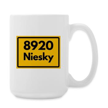 8920 02906 NIESKY SACHSEN 8920  ALTE POSTLEITZAHL  - Große Tasse 440 ml - Weiß - Rechts