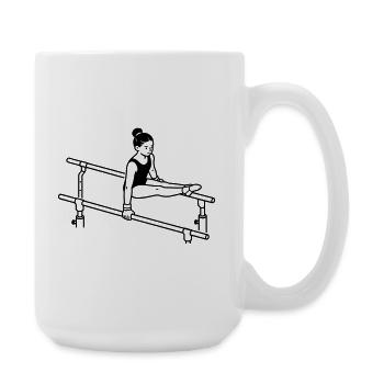 gymnastique - Grande tasse 440 ml - blanc - Droite