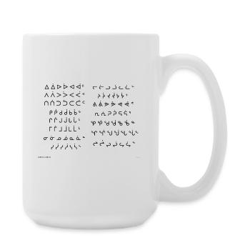 Inuktitut-Silben - Große Tasse 440 ml - Weiß - Rechts