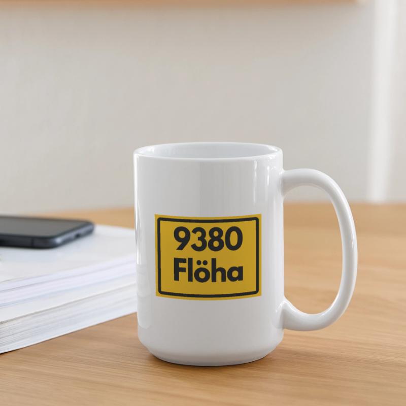 OLD POSTCODE SAXONY POSTCODE 9380 09557 FLÖHA Large Mug 440 ml