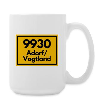ALTE POSTLEITZAHL 9930 ADORF VOGTLAND SACHSEN - Große Tasse 440 ml - Weiß - Rechts