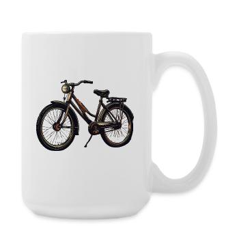 Vintage Bicycle Silhouette - Large Mug 440 ml - white - Right