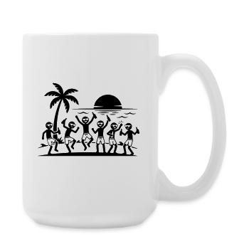 Holiday Party Beach Team - Large Mug 440 ml - white - Right