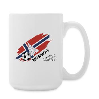 Norvège Football Maillot Supporter Norway Foot - Grande tasse 440 ml - blanc - Droite