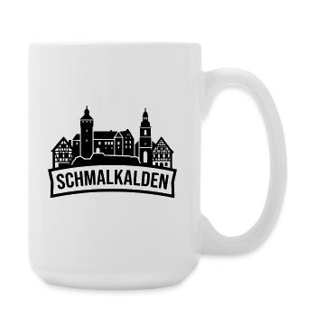 Schmalkalden Silhouette Wahrzeichen - Große Tasse 440 ml - Weiß - Rechts