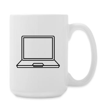 Laptop - Große Tasse 440 ml - Weiß - Rechts
