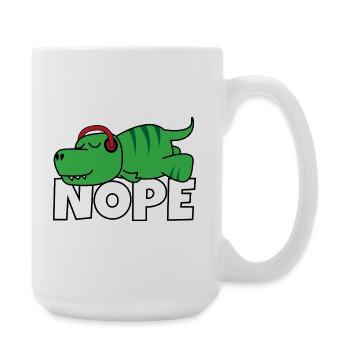 Lazy T-Rex Nope Not Today Lazy Dino Fan - Large Mug 440 ml - white - Right