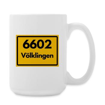 ALTE POSTLEITZAHL 6602 PLZ VÖLKLINGEN SAARLAND - Große Tasse 440 ml - Weiß - Rechts