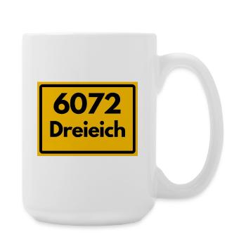 OLD POSTCODE 6072 ZIP 63303 DREIEICH HESSEN - Large Mug 440 ml - white - Right
