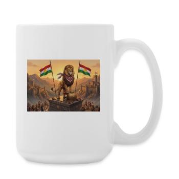 Kurdistan Lion - Große Tasse 440 ml - Weiß - Rechts