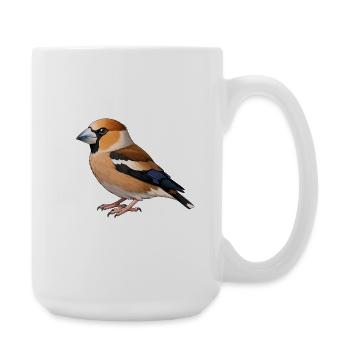 Hawfinch bird - Large Mug 440 ml - white - Right