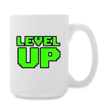 T-shirt de gaming Retro Level Up 8Bit - Grande tasse 440 ml - blanc - Droite