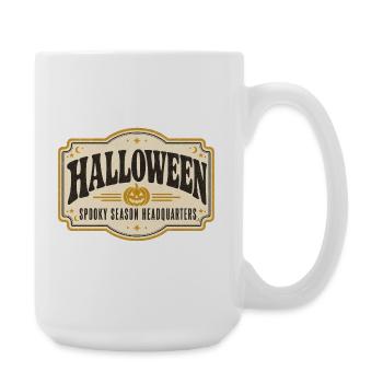 Enseigne vintage de boutique d’Halloween – Saison Rétro Effrayante - Grande tasse 440 ml - blanc - Droite
