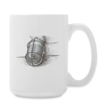 Lanterne en fil de fer douteuse - Grande tasse 440 ml - blanc - Droite