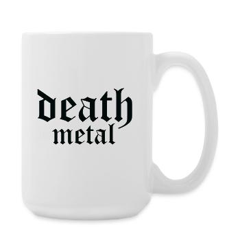 death metal logo - Large Mug 440 ml - white - Right