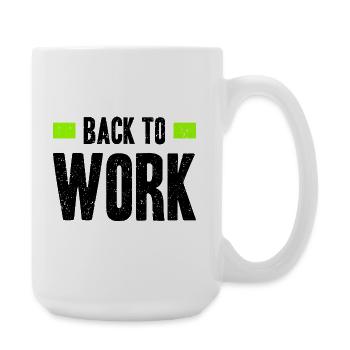 Explosion géométrique de citron vert néon - Grande tasse 440 ml - blanc - Droite