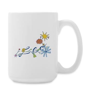 Lion – Illustration créative du zodiaque - Grande tasse 440 ml - blanc - Droite