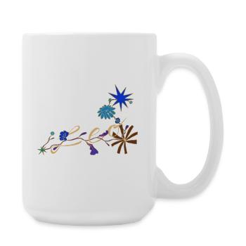 Leo – Magical Zodiac Signs and Flowers - Large Mug 440 ml - white - Right