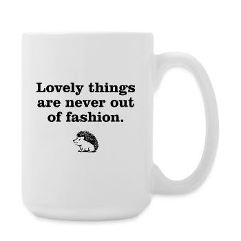Lovely Things by Hedgehog Vintage - Große Tasse 440 ml - Weiß - Rechts