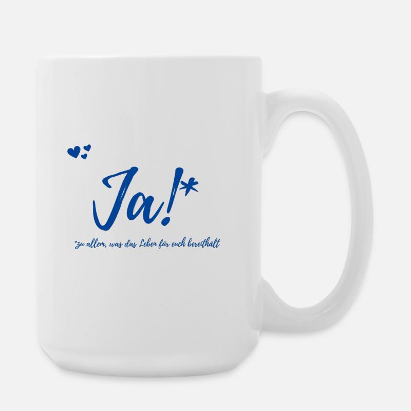 Geschenk Hochzeit - Große Tasse 440 ml - Weiß