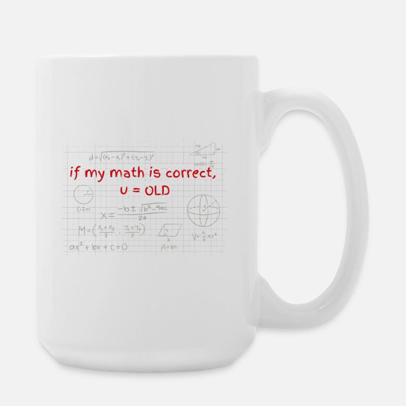 Birthday gift for math fans - Large Mug 440 ml - white