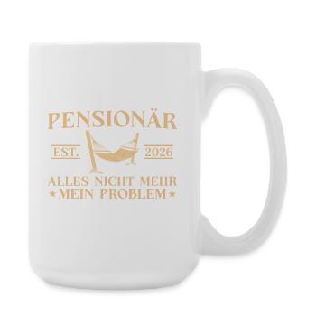 Pension 2026 Arbeitskollege Angehender Pensionär - Große Tasse 440 ml - Weiß - Rechts