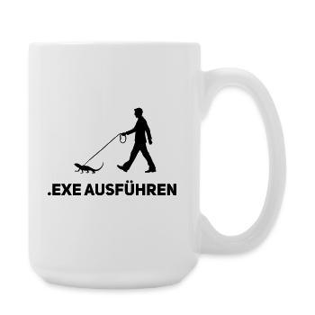 Execute .EXE – Funny Computer Scientist Shirt - Large Mug 440 ml - white - Right