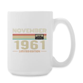 November 1961 Vintage Birthday Retro Tee - Grande tasse 440 ml - blanc - Droite