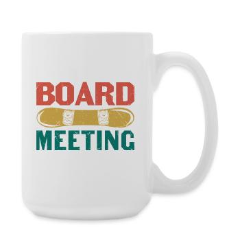 Board Meeting Snowboard - Large Mug 440 ml - white - Right
