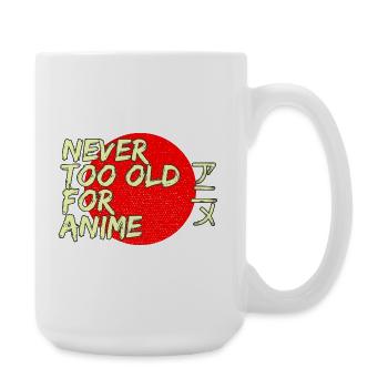 Never Too Old For Anime Japan Streetwear Design - Large Mug 440 ml - white - Right