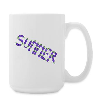 Summer eggplant - Large Mug 440 ml - white - Right