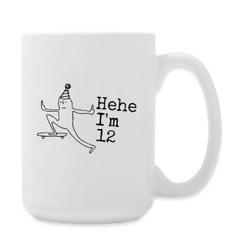 12th Birthday Gift Funny 12 Years 12th - Large Mug 440 ml - white - Right