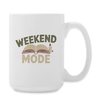 Weekend Fashion – Cozy Book & Candle - Large Mug 440 ml - white - Right