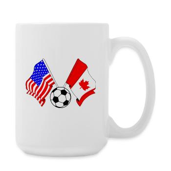 Football Canada vs États-Unis - Grande tasse 440 ml - blanc - Droite