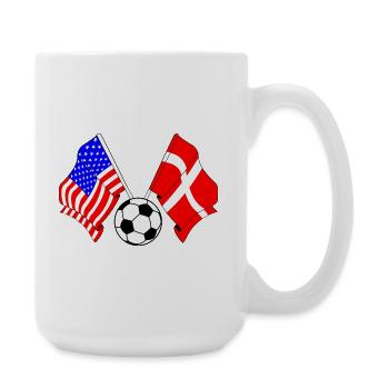 Football Danemark vs États-Unis - Grande tasse 440 ml - blanc - Droite