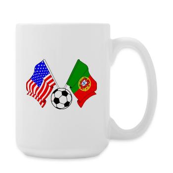 Football Portugal vs USA - Grande tasse 440 ml - blanc - Droite