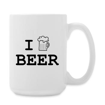 J'aime la bière / Alcool - Grande tasse 440 ml - blanc - Droite