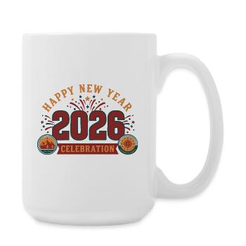 Ein frohes neues Jahr 2026 Feier Abenteuer erwartet dich - Große Tasse 440 ml - Weiß - Rechts