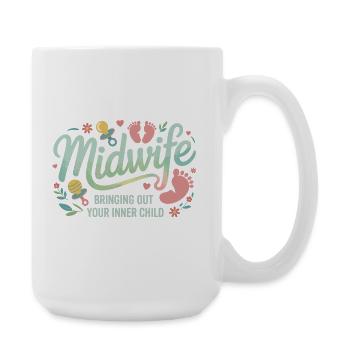 Sage-femme Enfant Intérieur Bloom - Grande tasse 440 ml - blanc - Droite