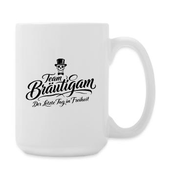 L’équipe du marié dit enterrement de vie de garçon - Grande tasse 440 ml - blanc - Droite