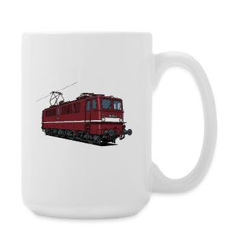 Rote Eisenbahn-Lokomotive BR 211 - Große Tasse 440 ml - Weiß - Rechts