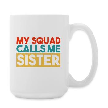 Sister Squad : design de frère ou sœur assorti de famille - Grande tasse 440 ml - blanc - Droite