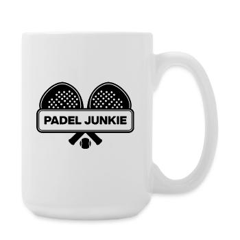 Padel Junkie, Racket Süchtiger! Smash it - Große Tasse 440 ml - Weiß - Rechts