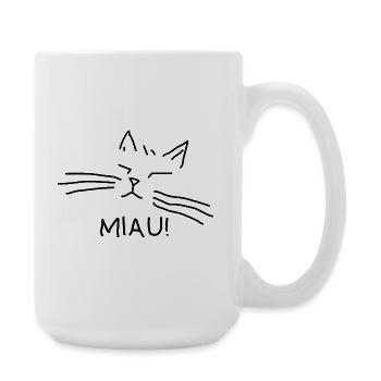 Cat Owner Cat Cat Face Meow - Large Mug 440 ml - white - Right