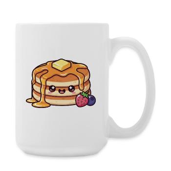 Crêpe au sirop de kawaï avec des fruits rouges - Grande tasse 440 ml - blanc - Droite
