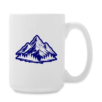 Mountains Nature Symbol - Large Mug 440 ml - white - Right