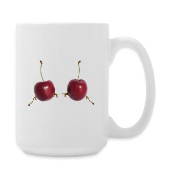 Kirschenherz Verbindung - Große Tasse 440 ml - Weiß - Rechts